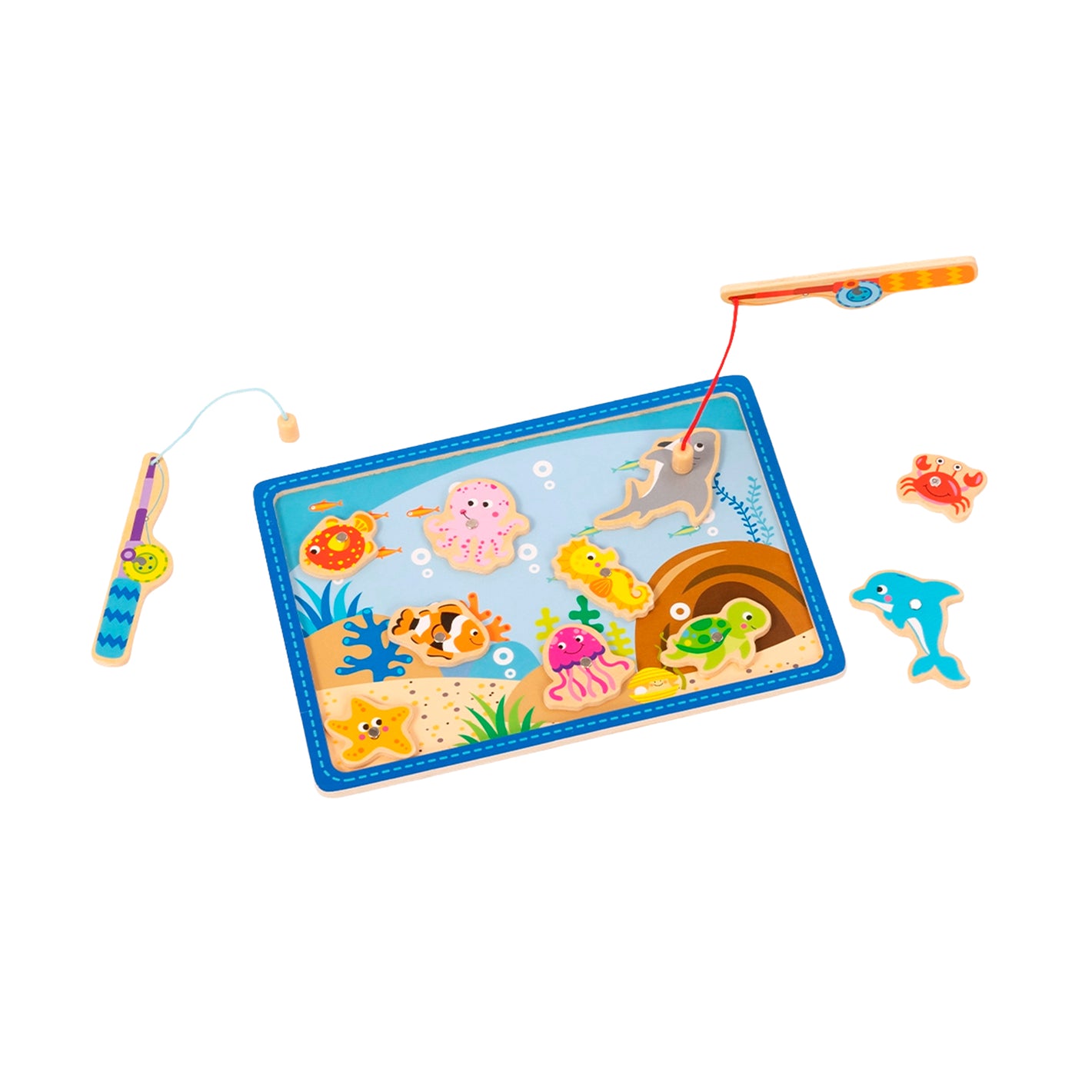 Juego de Pesca Magnético de Madera - Tooky Toy