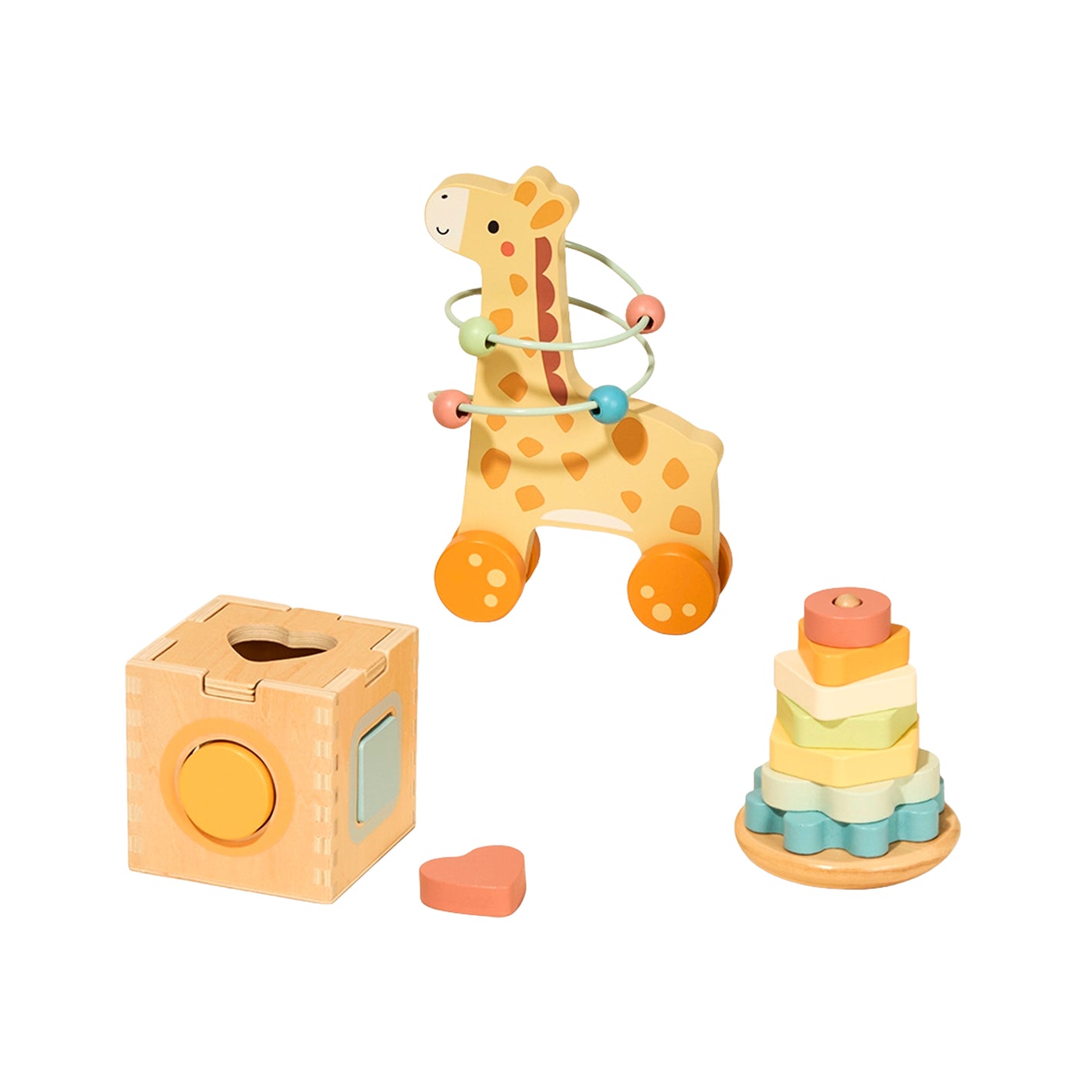 Set Infantil de Madera Jirafa 3 en 1 - Tooky Toy