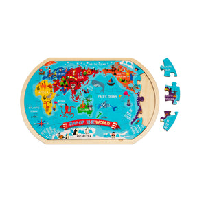 Puzzle Mapa del Mundo 37 Piezas - Tooky Toy