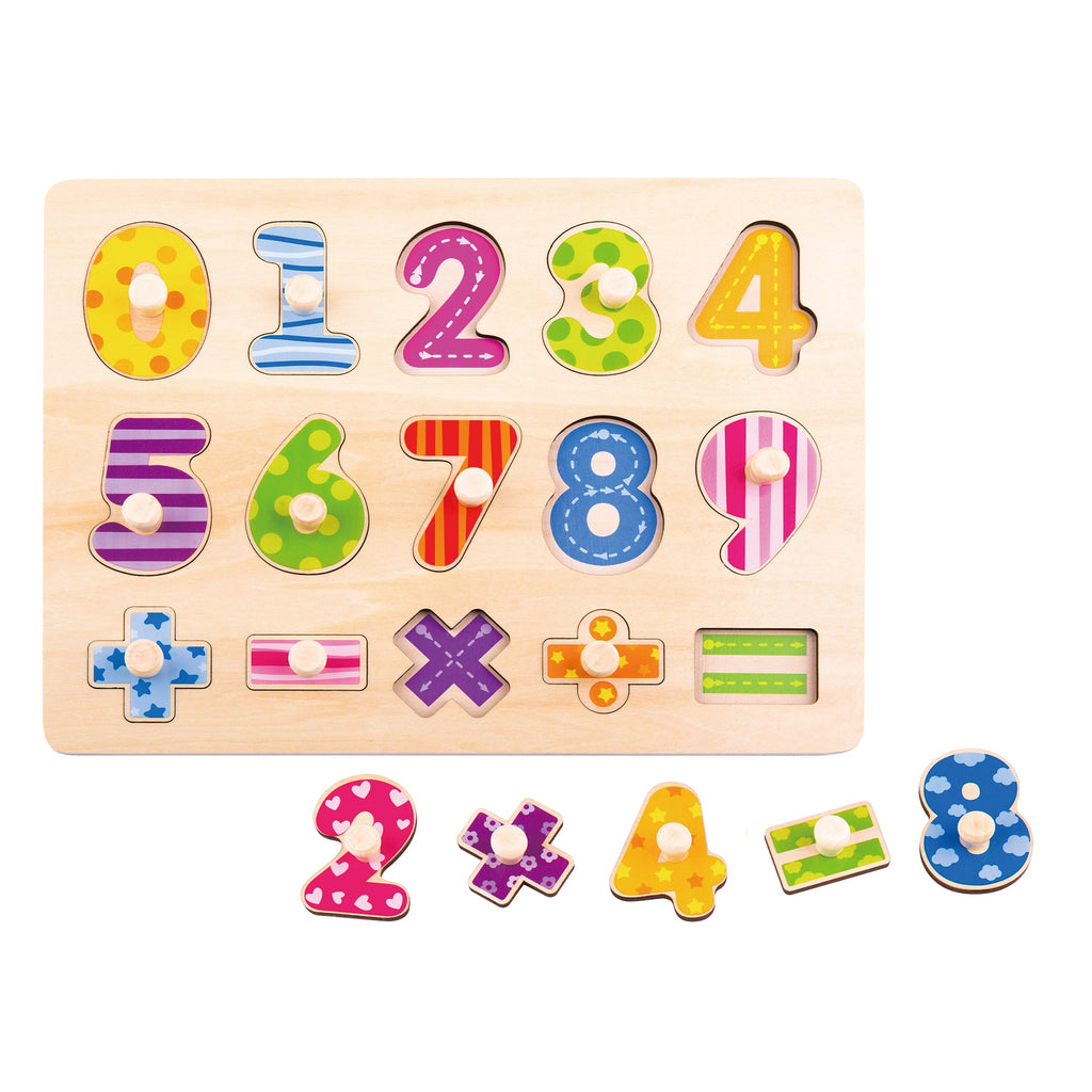Puzzle Números de Encaje de Madera - Tooky Toy