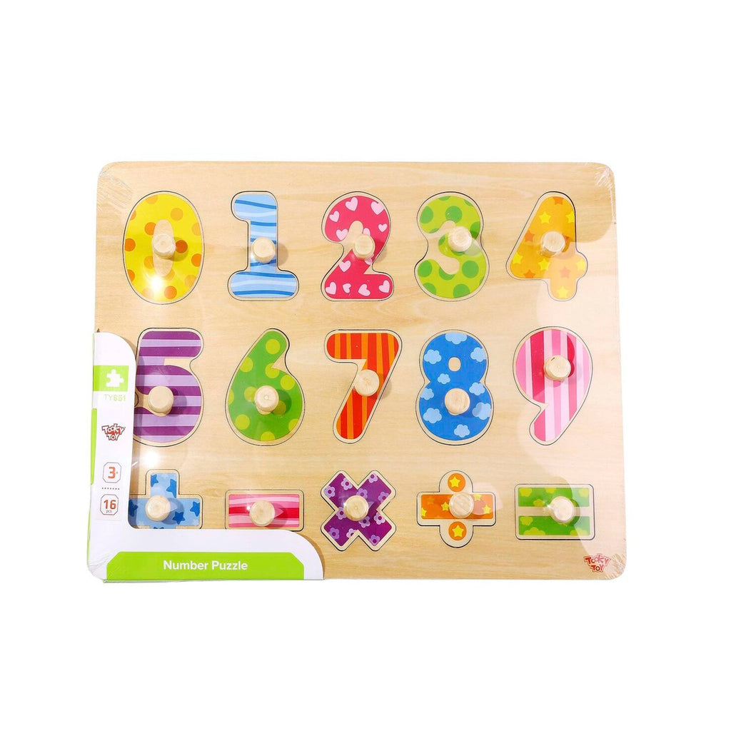 Puzzle Números de Encaje de Madera - Tooky Toy