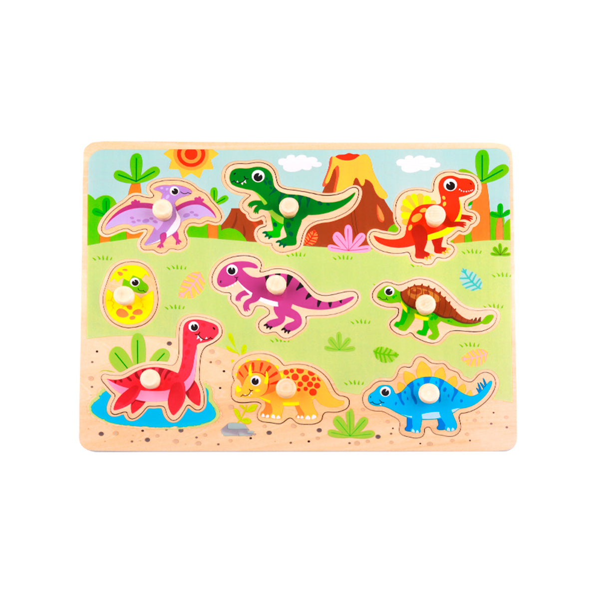 Puzzle Dinosaurio 10 Piezas Encajables - Tooky Toy
