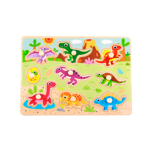 Puzzle Dinosaurio 10 Piezas Encajables - Tooky Toy