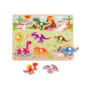 Puzzle Dinosaurio 10 Piezas Encajables - Tooky Toy