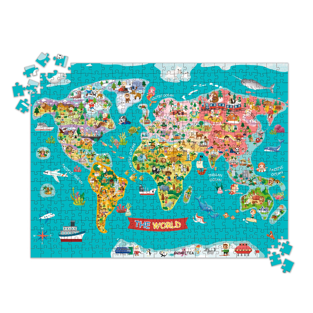 Puzzle Mapa del Mundo 500 Piezas - Tooky Toy